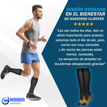 (2 PARES) CobreRelief™ - Medias de compresión de cobre alivio de piernas y pies